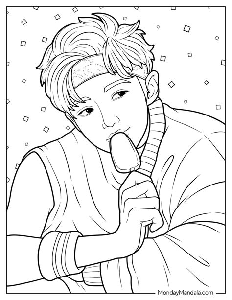 22 Bts Coloring Pages Free Pdf Printables