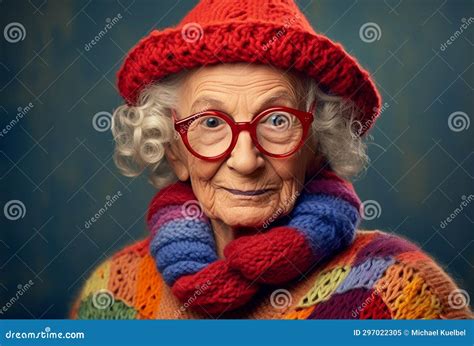 Eccentric Grandmother Radiates Joy In Colorful Ensemble Wearing A