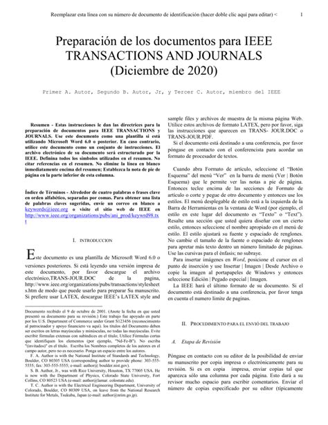 Formato Presentacion Documentos Normas Ieee