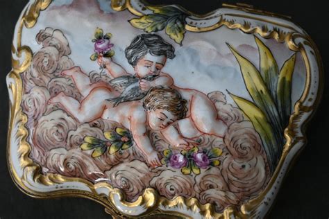 Proantic Bo Te En Porcelaine Capodimonte Xix Me Si Cle