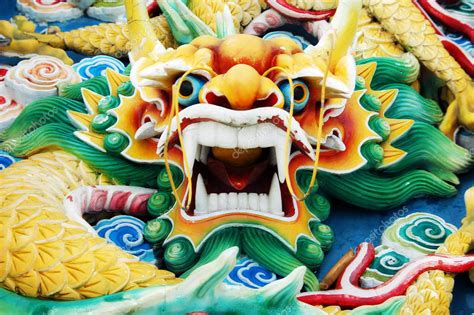 Colourful Chinese Dragon Head — Stock Photo © szefei #3791907