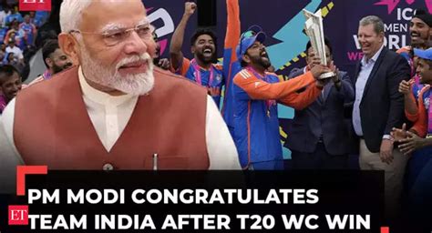 T20 World Cup 2024 Pm Modi Congratulates Indian Cricket Team For