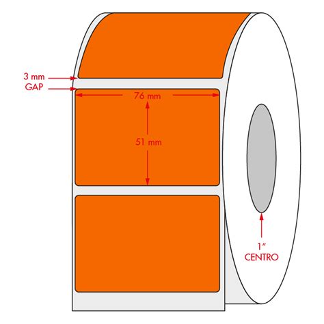 Etiqueta Adhesiva Naranja 76x51 Mm Escritorio Rkl Soluciones En