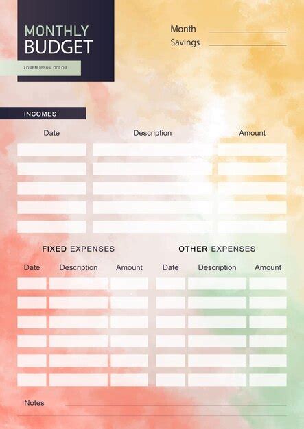 Premium Vector | Budget planner template