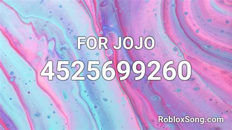 FOR JOJO Roblox ID Roblox Music Codes