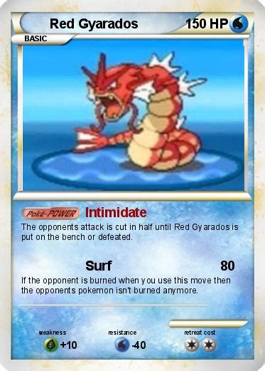 Pokémon Red Gyarados 26 26 - Intimidate - My Pokemon Card