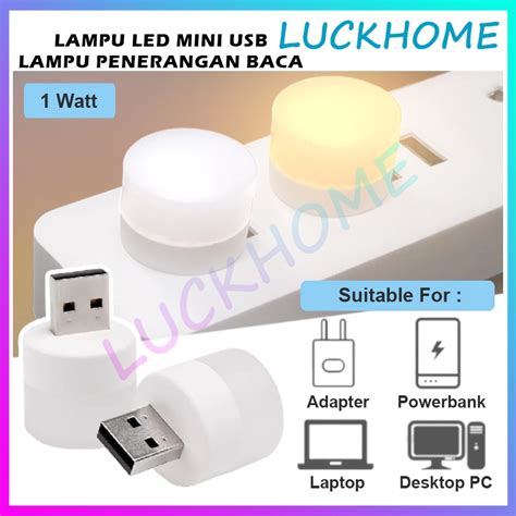 Jual Lampu Kecil Tidur Usb Mini LED Belajar Baca Night Light Kamar