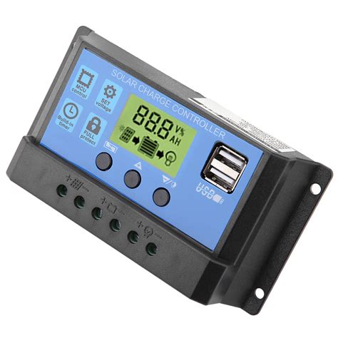 Pwm 12v 24v Dual Usb Solar Panel Charge Controller Regulator Lcd Display 30a Yjss 30a