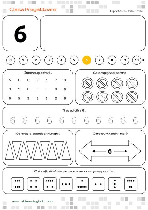 Clasa Pregătitoare Cifra și Numărul 6 Vb Learning Hub