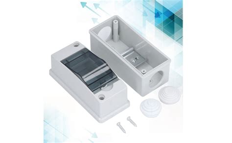 Lwuey 2 Way Breaker Box Din Rail Box MCB Distribution Protection Box