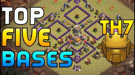 TOP 5 BEST TOWN HALL 7 BASES OF 2020 With Base Links Th7 Trophy