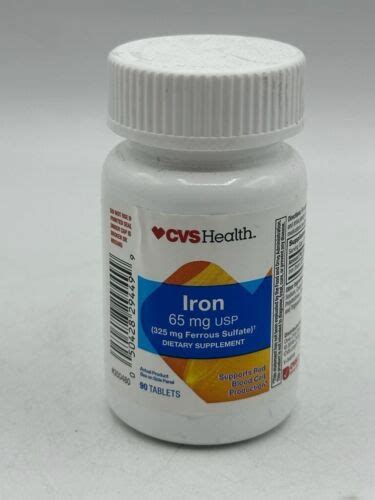 Cvs Iron Tablets Mg Usp Ferrous Sulfate Tablets Exp