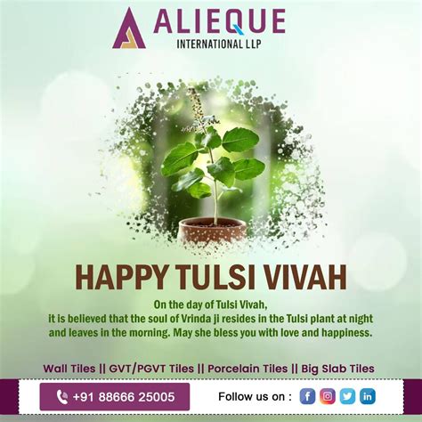 “Happy Tulsi Vivah” On the day of Tulsi Vivah, It is believe that the ...