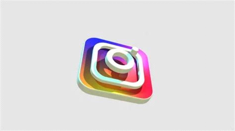 Instagram 3D Icon Stock Video Footage | Royalty Free Instagram 3D Icon ...