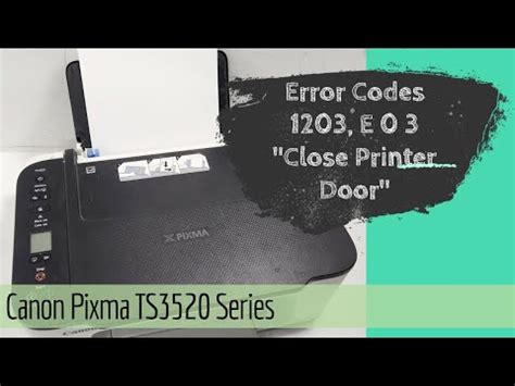 How To Fix Printer Door Is Open Error On Canon TS3522 TS3520 Code E03