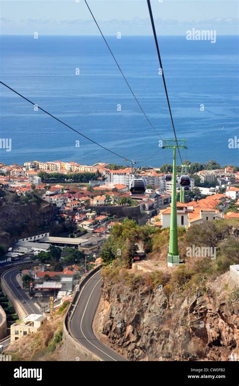 Portugal Madeira Funchal Town Viewed From The Monte Cable Car