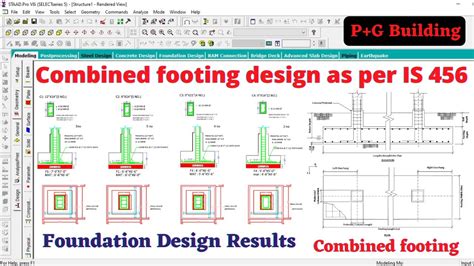 Combined Footing Design As Per IS 456 Code In Staad Pro Software