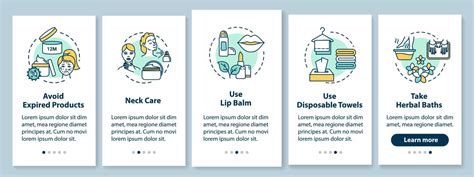 Skicare Onboarding Mobile App Page Screen With Concepts Cosmetic Products Cosmetology And