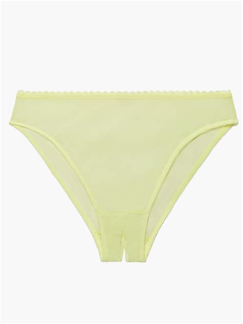 Mesh Crotchless High Leg Bikini In Green SAVAGE X FENTY France