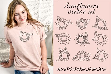 Sunflowers SVG By HelgaKOV TheHungryJPEG