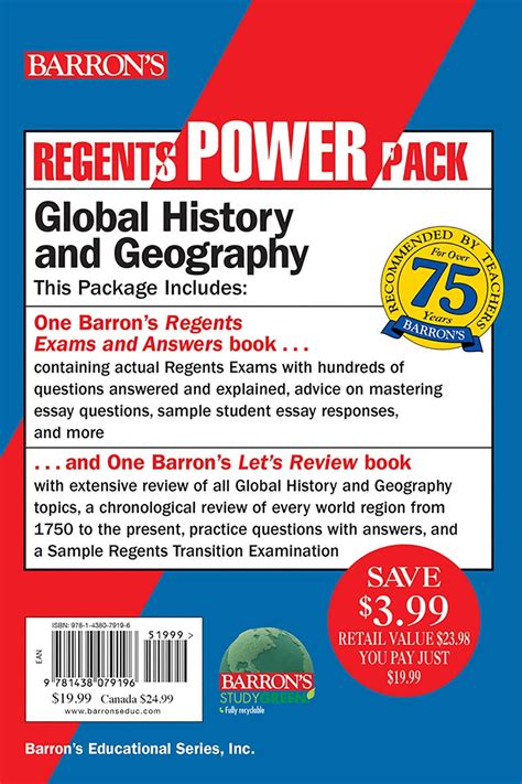 Barron S Regents Ny Regents Global History And Geography Power Pack