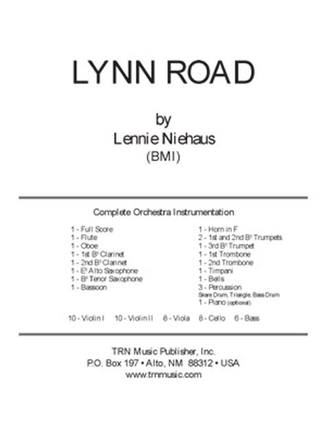 Lynn Road Trn Music Publisher