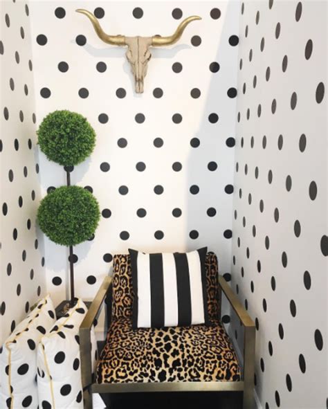 Black And White Polka Dot Wallpaper Bedroom : Bring bold style to your bedroom or living area by ...