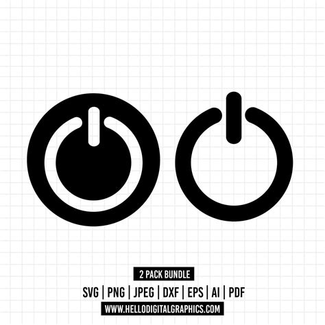 Cod1232 Power Button Svg Power Silhouette On Off Button Svg Power