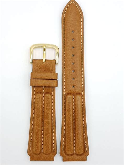 Seiko 6M13 0010 Watch Band Brown Genuine Leather Leather Watch Strap