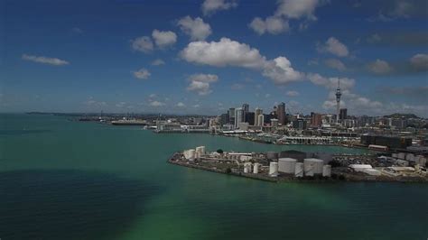 Auckland Cbd Waterfront Drone Shot Youtube