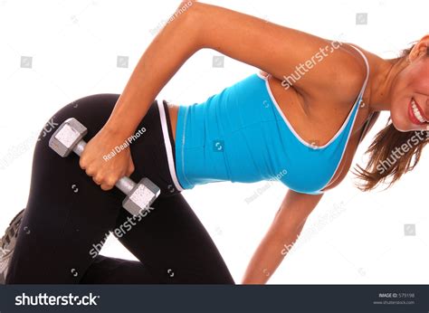 Sexy Latina Fitness Instructor Working Out Stock Photo 579198