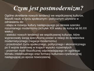 Postmodernizm Prezentacja Ppt