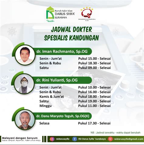 Jadwal Dokter RSI DARUS SYIFA SURABAYA