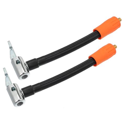 X AUTOHAUX 2pcs 6 10 Flexible Tire Inflator Hose Adapter M6 Thread