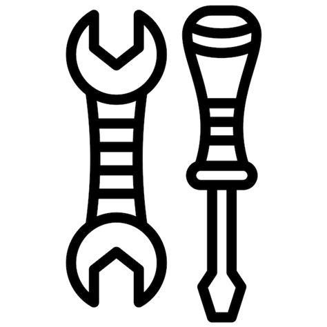 Premium Vector Screwdriver And Wrench Vector Icon Illustration Of