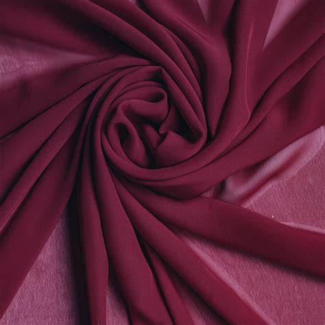 Deep Red Wine Chiffon Fabric New On Trend Fabrics