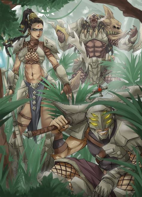 Headhunters Nidalee Rengar And Master Yi League Of Legends Fan Art Art Of Lol