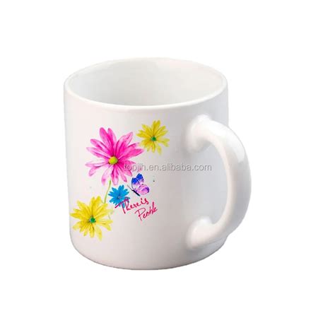 Topjlh 2024 Small Size White Blank Ceramic Sublimation Mug Custom