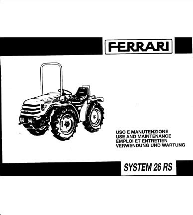 Ferrari Tractor 26RS Parts Manual Catalog Agri Parts Manuals And Catalogs