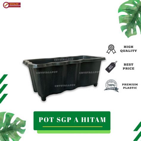 Promo Pot Bunga Tanaman Panjang Sgp A Hitam Panjang 29cm SGP A HITAM