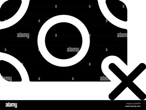 Cashless Payment Only Black Glyph Ui Icon Stock Vector Image Art Alamy