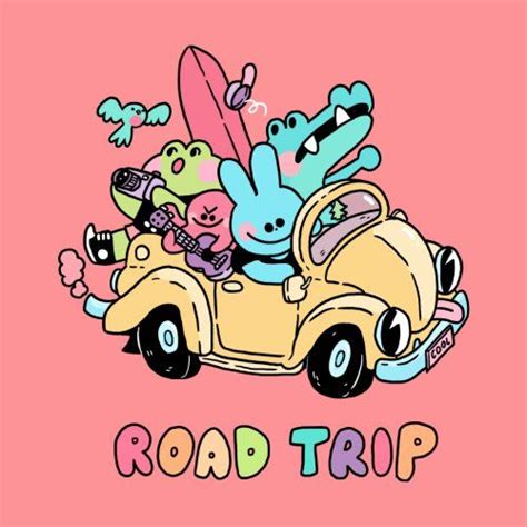 ROAD TRIP | Funny paintings, Illustration character design, Easy ...