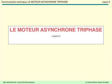 Ppt Le Moteur Asynchrone Triphase Le On Powerpoint Presentation