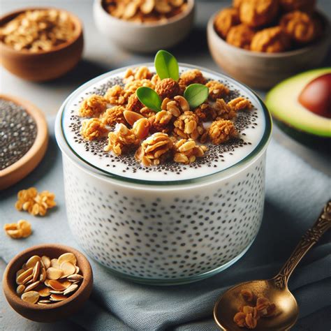 Pudim De Baunilha Vegano Sementes De Chia