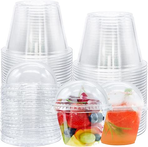 Disposable Clear Plastic Cups With Dome Lids Oz Nepal Ubuy