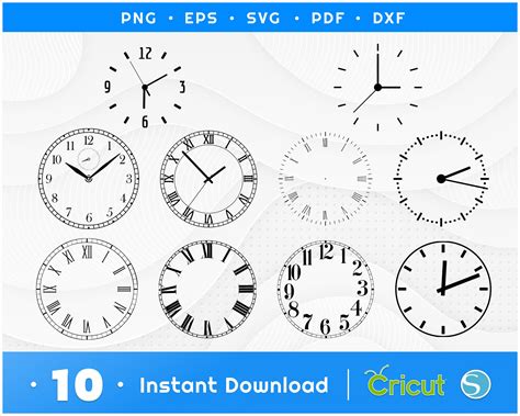 Clock Face Svg Bundle Clock Svg Wall Clock Svg Clock Cut Etsy