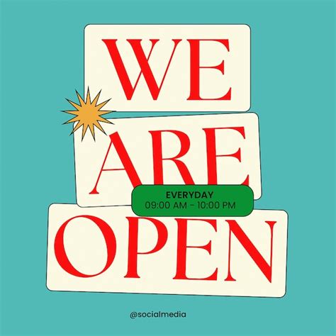 premium psd  poster     open  open