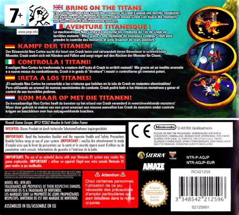 Crash Of The Titans Boxarts For Nintendo Ds The Video Games Museum