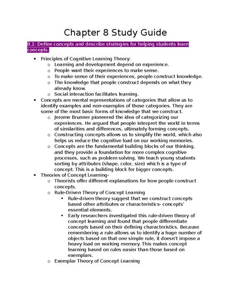Chapter 8 Study Guide - Notes - Chapter 8 Study Guide 8: Define