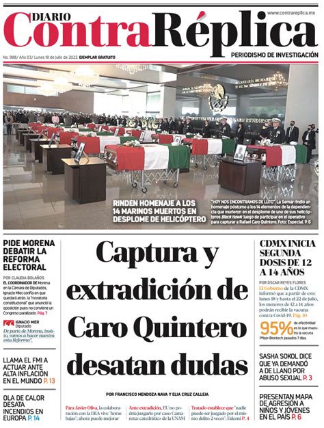 Contrar Plica On Twitter Enportada Captura Y Extradici N De Caro